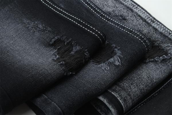 11.5oz Denim Fabric Rigid 56%C 44%P Black And Black Backside For Brand Style