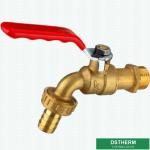 Nickel Plated Water Tap Brass Valve Bibcock Tap, Brass Faucet Customized logo