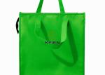 Non Woven Insulated Cooler Bags Green Color Customized LOGO For Picnic