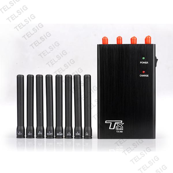 2G / 3G / 4G Portable Cell Phone Signal Jammer 8 Antenna WiFi Scrambler GPS