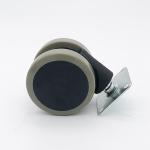 3 Inch 75mm Metal Cabinet Chair PU Caster Wheels With Bearing Inside
