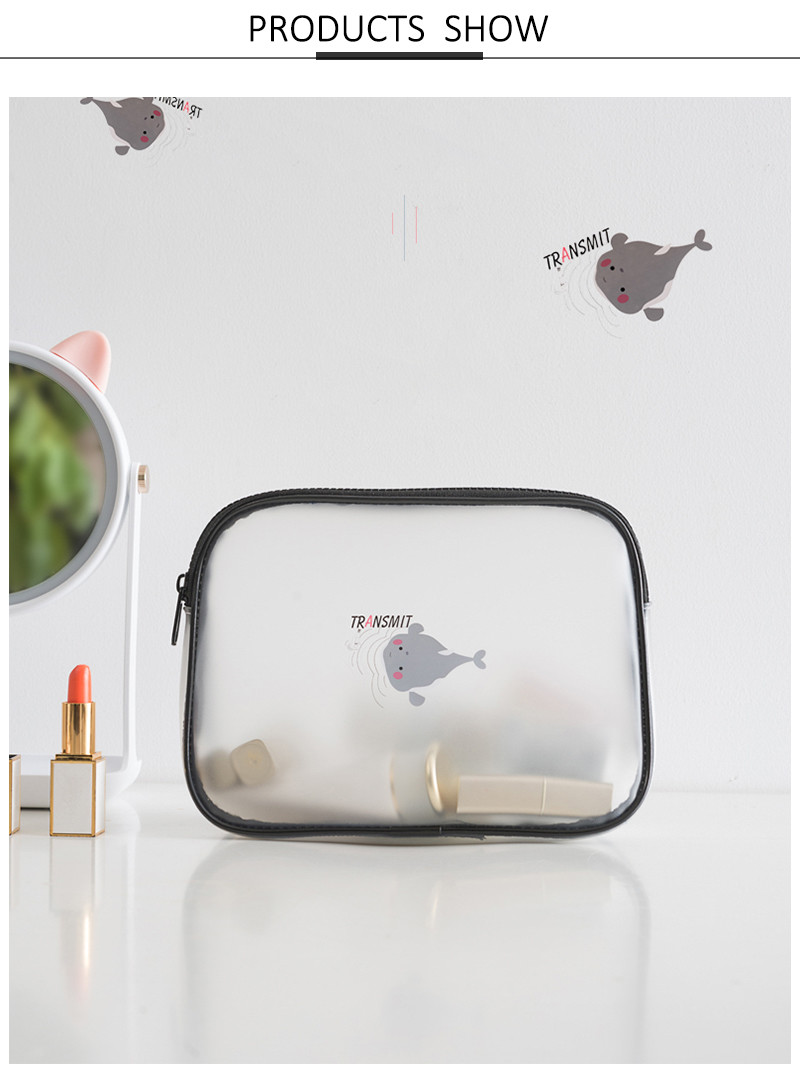 Clear Matt Toiletries Portable Traveling PVC Cosmetic Bag