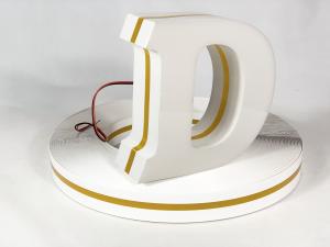 Wholesale 2MM Thickness Side White 3D Pass Light Strips Yellow Channel Letter Decoration from china suppliers