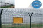 Black Perimeter Fence Airport Galvanized Barbed Anti Climb Fence Panels