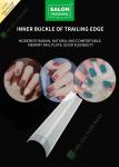 Ladder/Stair Shape Half Cut False Nail French Style Artificial Nail Tips Fake
