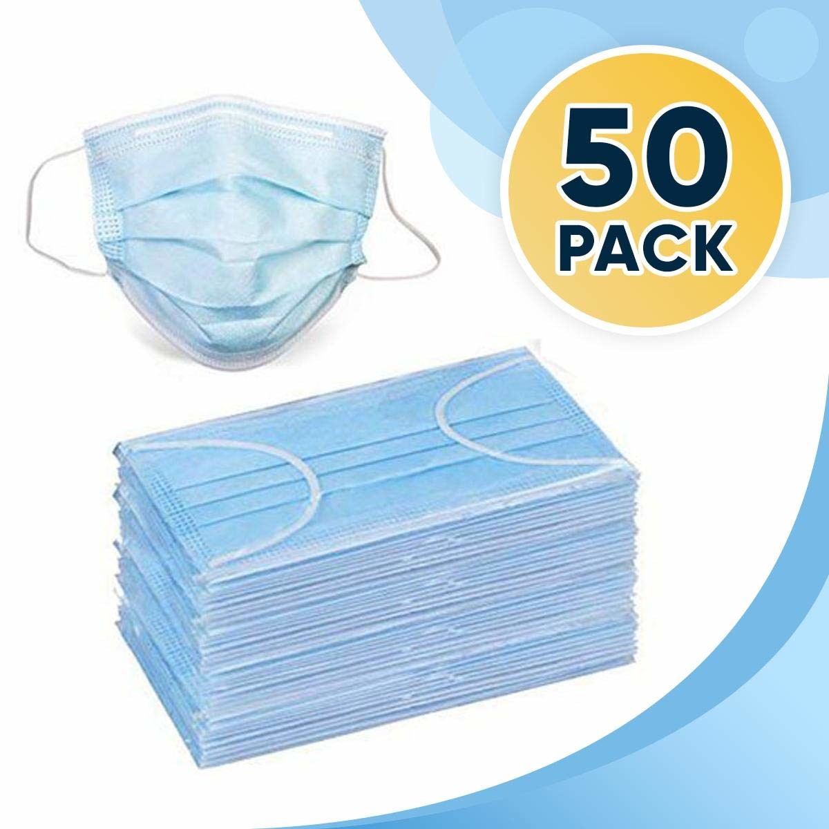 3 Ply Non-woven Fabric Dental Disposable Medical Face Mask For Hospital