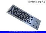 LED Backlight Industrial Stainless Steel Keyboard with Trackball , 64 Keys