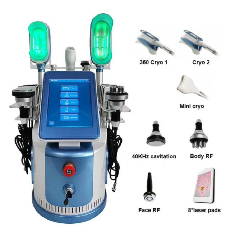 360 Cryo Vacuum Rf Lipo Laser 6 In 1 Fat Freezing Weight Loss Body Slimming Machine
