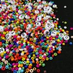 5000pcs Acrylic Beads for Bracelets 26 Letters DIY Beads Chain Thigh Chain for