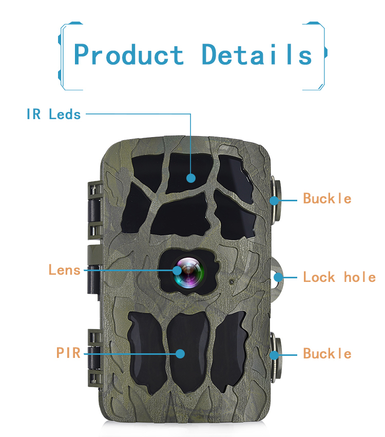 Outdoor 32MP 4K Video 2.4 Inch LCD IP66 Waterproof Night Vision Wildlife Game Hunting Trail Camera Wifi For Hunting