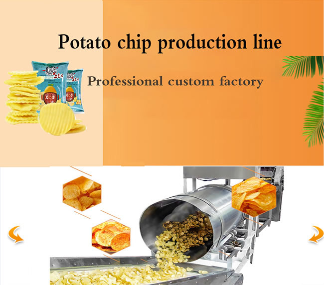 Automatic Snack Crisp Potato Chip Making Machine 2000kg/H