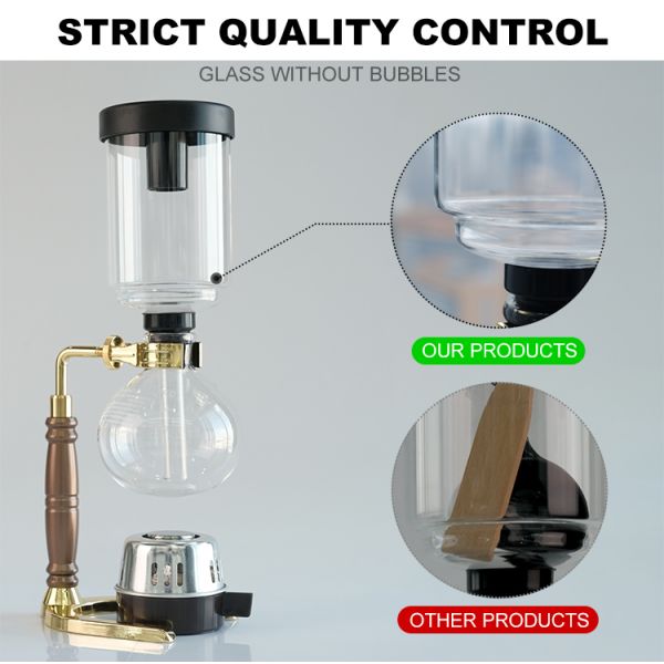 Syphon Pots Coffee Kettle Pot 3 Cups 5 Cups Coffee Maker Classic Glass Siphon Pot 3 Person Plug Pitcher Milk Jug