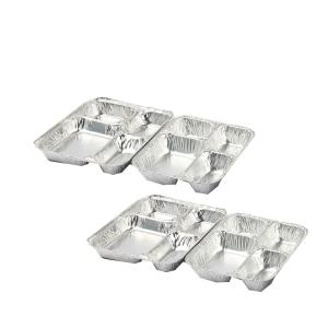 Wholesale Compartment Divided Aluminium Foil Lunch Box High Temperature Resistant from china suppliers
