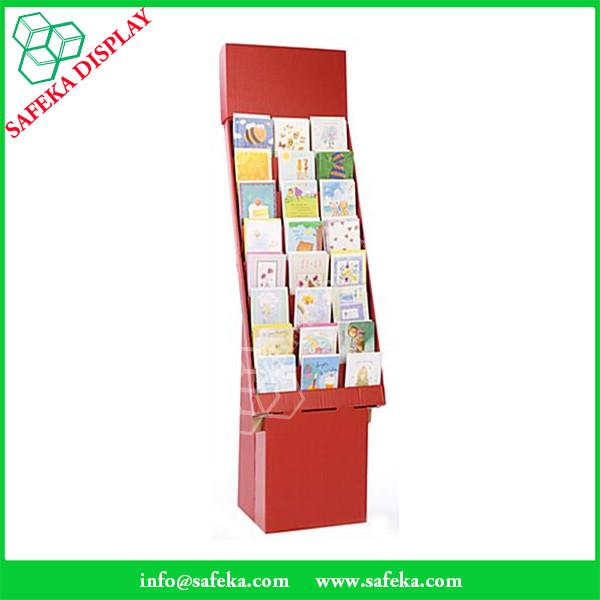 POS paper paperboard book shelf display Promotion Cardboard retail display