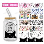Double Sided View UV DTF Cup Packaging Sticker Decal 16oz Glasses Cold Transfer