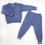 Unisex 2 Pieces Set Ribbed Knit Sweater Infant New Born Newborn Clothes Baby