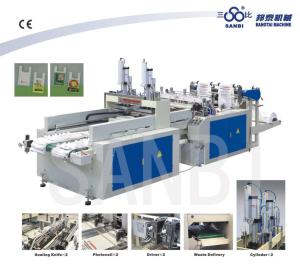 Wholesale Two Lines Heat Sealing Heat Cutting T-Shirt Bag Making Machine With Punching from china suppliers