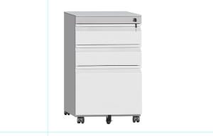 Wholesale Three Drawer Gooseneck Handle File Cabinet On Wheels W390mm from china suppliers