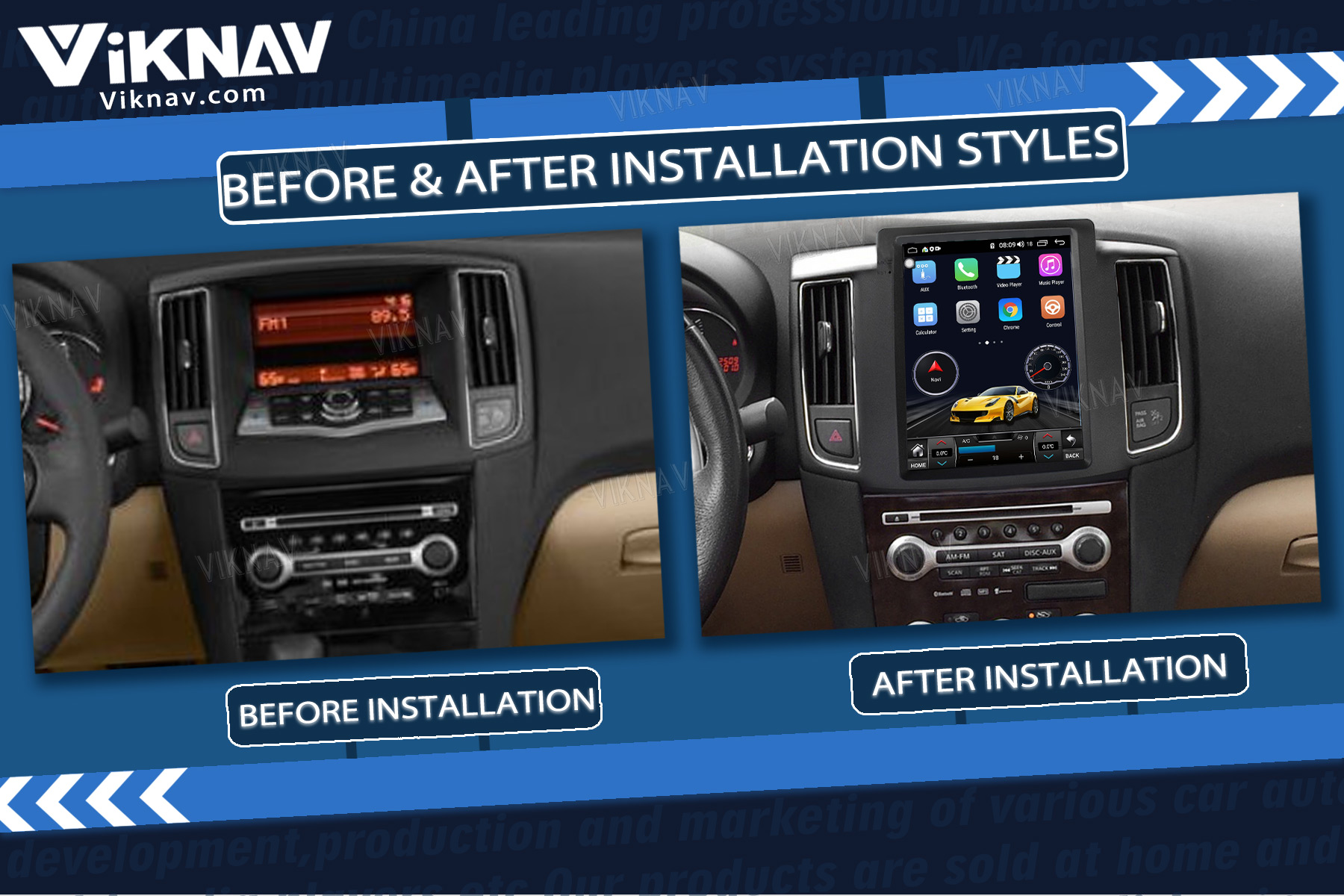 2008-2012 Nissan MAXIMA Double Din Bluetooth Head Unit Car Stereo Replacement
