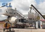 Commercial Mobile Concrete Batching Plant High Performance Simple Operation