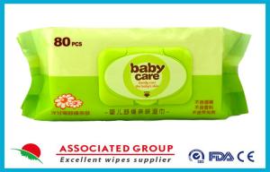 Wholesale Non Irritating Chamomile / Aloe Vera Skin Care Baby Wet Wipes for Face , 80 Sheets from china suppliers