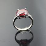 925 Sterling Silver Oval Purple Cubic Zirconia Ring(F65)