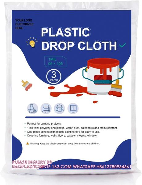 Wholesale Drop Cloth Plastic Drop Cloth For Painting Plastic Embossed Drop Cloth