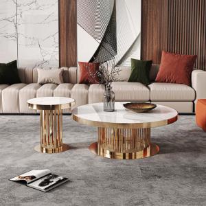Wholesale Round Marble Combination Coffee Table No Drawer For Living Room from china suppliers