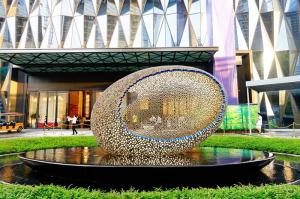 Wholesale Golden Center Outdoor Garden Sculptures Electroplate Metal Bird Nest Sculpture from china suppliers
