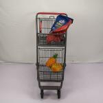 CE Customizable Gray Shopping Basket Trolley Chain Supermarket Grocery Cart With