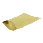 Custom Logo Kraft Paper Bag Pouch Brown Stand Up Zipper Bag With Aluminium Foil