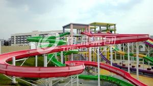 Wholesale Stainless Steel Fastener FRP Spiral Water Slides For Giant Outdoor Water Park from china suppliers