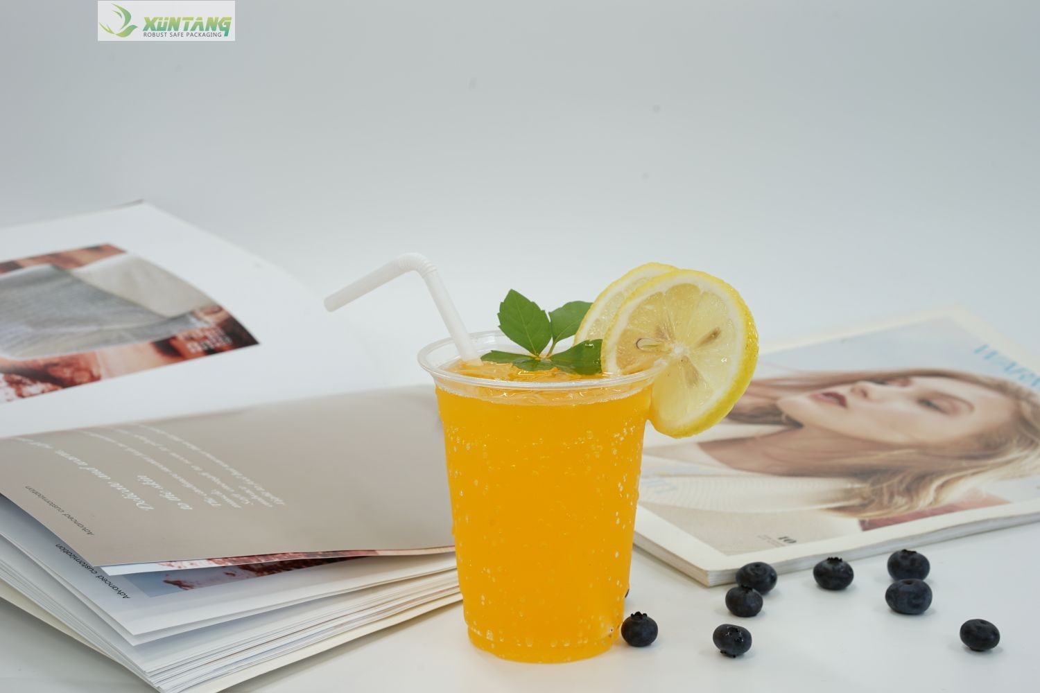 Restaurants Biodegradable PLA Straws , 5x210mm Compostable Bendy Straws