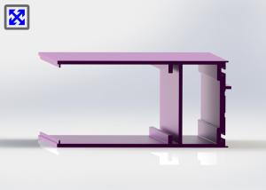Wholesale Rose Red Color Aluminum Curtain Wall Profile T5 State Excellent Thermal Conductivity from china suppliers