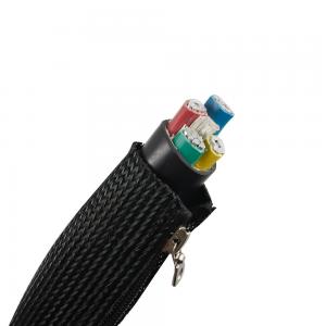 Wholesale Cable Organizer PET Monofilament Zipper Cable Sleeve Braided Wrap Easy Installing from china suppliers