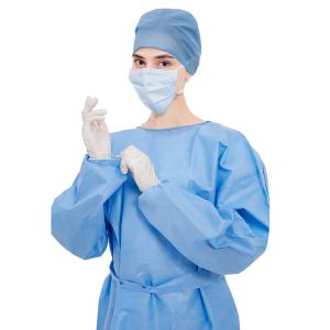 Wholesale CE Elastic Cuff Disposable Surgical Gown AAMI Level 3 from china suppliers