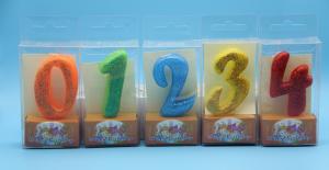 Wholesale Birthday Candles 0-9 Number Candle with colorful Powder and 5 colors changing from china suppliers