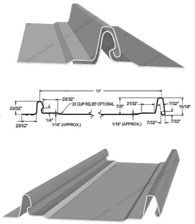 Metal Pencil Ribs Snap Lock Machine 11kw Standing Seam Profiling Machine