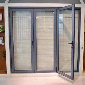 Wholesale Soundproof Broken Bridge Aluminium Swing Glass Door Weather Resistance from china suppliers
