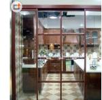 AC250V motorized Residential Automatic Sliding Doors Wooden frame type