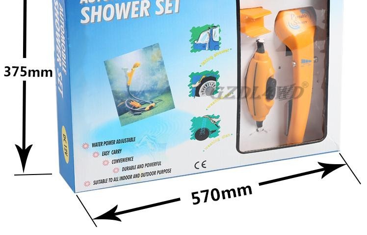 Travel Outdoor Camping Portable Shower 1.5 - 2L / Min ABS Plastic With 12V Car Plug
