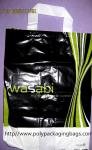 Cotton Rope Plastic Handle Bags , Quadrate Bottom Soft Loop Shopping Bags