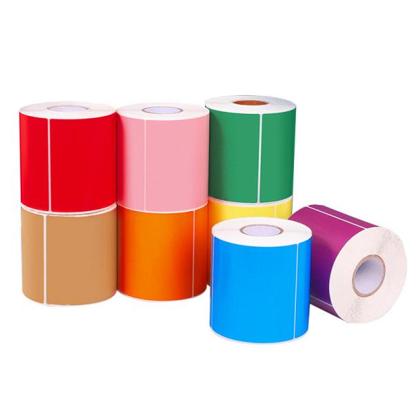 Weifang Made Printed Adhesive Direct Thermal Label Color Thermal Sticker Top