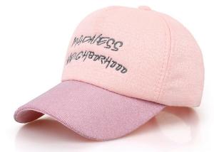 Wholesale Pink Cotton Baseball Cap Embroidery Logo Fashion Style With Adjustable Strap from china suppliers