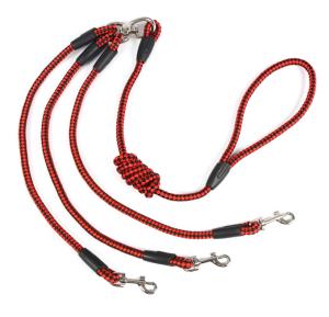 Wholesale 3 Dog Leash Heavy Gold Dog Lead Duty Dog Leash Walking Two Dogs from china suppliers