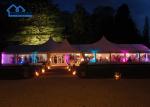 PVC Fabric 10x30 Party Tents , Outdoor White Marquee Tent Fire Prevention