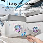 GRANDnavi 6Inch RGB LED Lighting Marine Speakers , IP67 Boat Yacht Marine Stereo