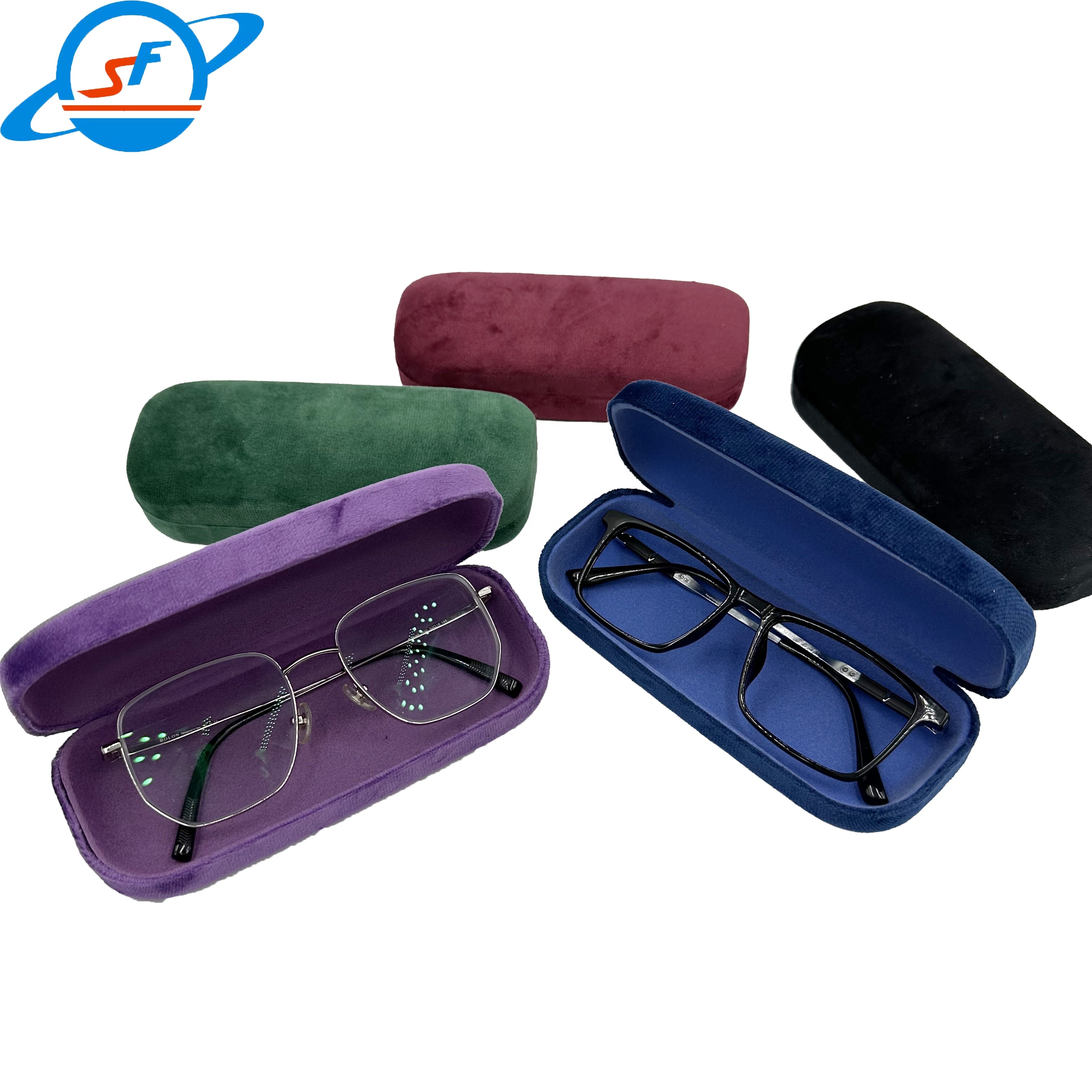 Multicolored Velvet Glasses Case Retro Vintage Eyeglasses Case Eco Friendly