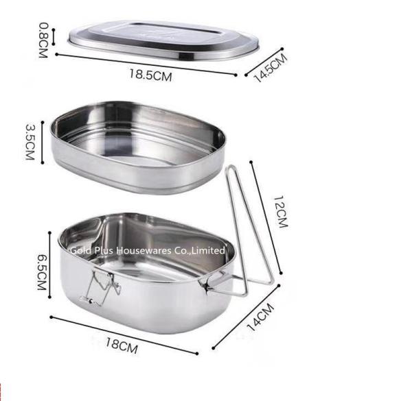 1120ML Double layers food grade snack box thermal stainless steel lunch box