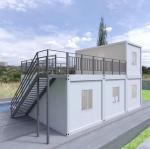 Multistory Detachable Container Houses , 20ft Prefab Cabin Container House